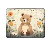 AKGFFDS Tapis de sol antidérapant de 160 x 121,9 cm, impression ours perdu, bonne absorption de l'eau, adapté pour la cuisine, la salle de bain et le salon