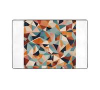 AKGFFDS Tapis de sol en flanelle imprimé losange coloré 152,4 x 99,1 cm pour salon, bureau, table basse, lit, balcon