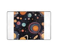 AKGFFDS Tapis de sol en flanelle imprimé planète art abstrait 152,4 x 99,1 cm pour salon, bureau, table basse, lit, balcon