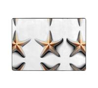 AKGFFDS Tapis imprimé étoiles de mer à cinq coins, doux, moelleux, absorbant l'eau, durable, pour salon, bureau, table basse, lit, balcon, 203,2 x 147,3 cm