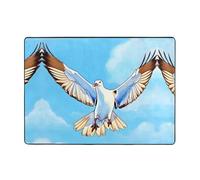 AKGFFDS Tapis imprimé Seagulls in flight - Tapis doux, moelleux, absorbant l'eau, durable, pour salon, bureau, table basse, lit, balcon, 203,2 x 147,3 cm