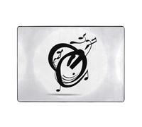 AKGFFDS Tapis imprimé « The dance of music symbols » - 203,2 x 147,3 cm - Tapis doux et moelleux - Absorbant l'eau - Durable