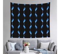 AKGFFDS Tapisserie imprimée flamme bleue 152,4 x 129,5 cm, douce, légère pour une utilisation en intérieur et en extérieur. Pour chambre à coucher, décoration de dortoir, jeté de plage, tissu de