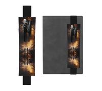 AKGFFDS Trousse 2 en 1 en cuir PVC avec motif pompiers et marque-pages antidérapant pour comptes de voyage Noir, Noir , One Size, Sac à dos d'école