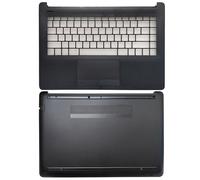 AKGIFT Accessoires Ordinateur Portable pour HP 14-CM000 14-cm1000 14-cm0010nr 14-cm0012nr 14-cm0010 14-cm0029la Coque Repose Paume & Couvercle de Base inférieur Noir