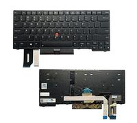 AKGIFT Clavier d'ordinateur Portable Compatible avec Lenovo ThinkPad E480 E485 E490 L480 L490 T490 T495 Anglais US Version 01YP400 01YP440 (Rétro - éclairage)