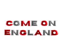 AKH Come On England Bannière de ballons en aluminium 34 cm avec inscription « Come on England » | Décorations de fête de football, événements sportifs et soutien de jour de match