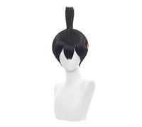 Aki Hayakawa Perruque de cosplay Bleu foncé Style Anime Tronçonneuse Homme Fibre Cheveux avec bonnet de perruque Halloween Party Men Jeu de rôle
