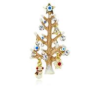 Akianna Cristaux Swarovski Elements Doré brindilles de sapin de Noël Broche