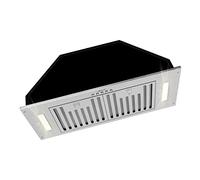 Akicon Hotte aspirante intégrée de 76,2 cm, ultra silencieuse et puissante avec lumières LED, 3 vitesses, 600 CFM, acier inoxydable