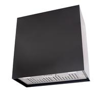 Akicon Hotte de cuisine moderne en acier inoxydable avec moteur d'aération puissant, support mural, 76,2 cm (l) x 76,2 cm (H) x 35,5 cm, noir de jais (AK-HS30H-JB)