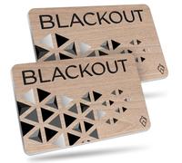 AKIELO Blackout Carte Ultra Fine RFID (Lot de 2) - Anti piratage Bloqueur pour Protection Carte Bancaire en Bois Écoresponsable - Protège Votre Portefeuille (2 x Édition Bois)