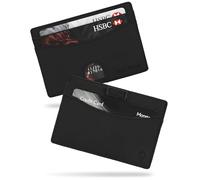 AKIELO Portefeuille Homme RFID Blocage avec Coffret Cadeau - Porte Cartes Compact et Fin - Portefeuille Minimaliste (Echo- Édition Noir)