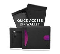 AKIELO Portefeuille RFID Blocage à Rabat avec Coffret Cadeau - Porte Cartes Élégant avec Languette - Porte Cartes Homme (Collection Delta)
