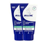 AKILEÏNE | Crème Nutri-Réparatrice Pieds Secs | Hydratation Intense | Répare les Fissures et Crevasses | Peau plus Douce et Régénérée | Lot de 2x75ML