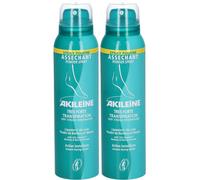 Akileïne spray poudre assechant très forte transpiration Spray Pour Les Pieds 2x150 ml