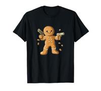 Akimbo Bonhomme en Pain d'épice Amusant pour Les Amateurs d'armes à feu T-Shirt