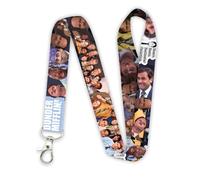 AkinaWay The Office TV Show Porte-clés amusant avec cordon, noir, Medium