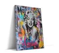 AKINDA Art Gallery - Tableau moderne 30 x 40 cm - Marilyn Monroe Pop Art - Multicolore - Street Art - Décoration de maison - Style Graffiti - Idée cadeau pour décoration de maison