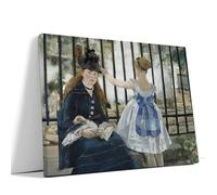 Akinda Art Gallery - Tableau moderne 40 x 30 cm - Le chemin de fer - Édouard Manet - Chemin de fer - Tableau cuisine - Impressionnisme - Idée cadeau pour décoration de maison