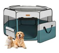 Akinerri Parc de Jeu Portable Pliable pour Chiots, Chiens, Chats, Lapins, Poulets, Grande capacité pour intérieur et extérieur, Voyage, Camping, Bleu