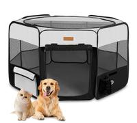 Akinerri Parc de jeu portable pliable pour chiots, chiens, chats, lapins, poulets, grande capacité pour intérieur et extérieur, voyage, camping (taille XL, sans sac de transport)