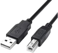 Akingdleo Câble d'imprimante USB A vers USB B, câble MIDI de transfert de données compatible avec contrôleur DJ Numark Yamaha Digital Piano Akai, clavier MIDI, DAC vers ordinateur portable