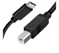Akingdleo Câble d'imprimante USB B vers USB C, câble MIDI de transfert de données compatible avec clavier Akai MIDI Numark DJ Controller Yamaha piano numérique DAC vers ordinateur portable tablette