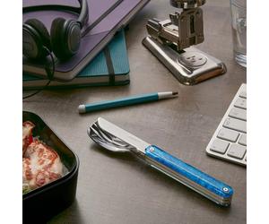 AKINOD 12H34 Set de 3 couverts inox nomades DOWNTOWN BLEU