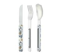 Akinod - Couverts 12:34 - Fourchette + Couteau + Cuillère - Assemblage Aimanté - Couverts en Acier Inoxydable Nomades, Compacts, Durables et Élégants - Bouquet persan