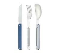 AKINOD 12H34 Set de 3 couverts inox nomades ALUMINIUM BLEU