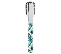 Akinod - Couverts Droits Aimantés 12:34 - Fourchette + Couteau + Cuillère - Assemblage Aimanté - Couverts en Acier Inoxydable Nomades, Compacts, Durables et Élégants - Ukiyo-e