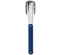 Akinod - Couverts Droits Aimantés 12H34 Downtown Bleu - Fourchette + Couteau + Cuillère - Couverts en Acier Inoxydable - Assemblage Aimanté - Couverts Nomades Compacts, Durables et Élégants