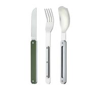 AKINOD - Couverts lunch box - Couverts de bureaux et de camping, durables et magnétiques 12:34 - Aluminium Kaki