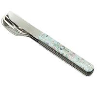 AKINOD 12H34 Set de 3 couverts inox nomades FLEURS GOURMANDES