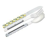 AKINOD 12H34 Set de 3 couverts inox nomades CITRONS