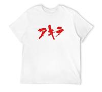 Akira Japanese Kanji T Shirt Anime Manga Tee Gift T-Shirt Short Sleeve Top Tee Summer White S