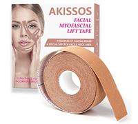 Akissos Face Tape Bande de Kinesiologie Visage Ride Face Lift Tape Lift Visage Face Anti Wrinkle Patches Neck Wrinkle Tape Unisex For Firming and Tightening Skin 2.5cm*5m