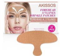 Akissos Lot de 15 pansements pré-découpés pour le visage - Pour lisser les plis de la nuit - Pour 11 lignes, plis du front, bande de kinésiologie pour le visage