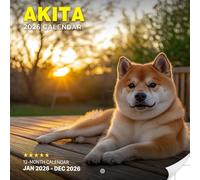 Akita 2026 Calendar: Loyal Dogs in Majestic and Calm Settings