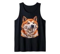 Akita Chien Aquarelle Portrait Japonais Débardeur
