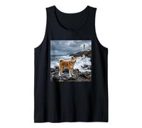 Akita Coastal Falaise Phare Ocean Storm Scène Débardeur