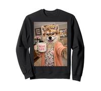 Akita Dog Selfie Humour Show Love to Mom Mama Mommy! Sweatshirt