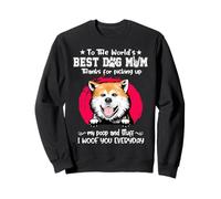 Akita Inu Best Dog Mom Dogs Lovers Funny Mothers Day Sweatshirt
