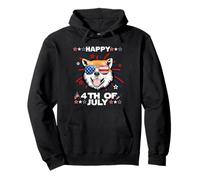 Akita Inu Dog Patriotic American 4th of July Dogs Lovers Sweat à Capuche