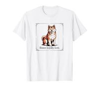 Akita Inu Portrait, Honneur, Fidélité, Amour. T-Shirt