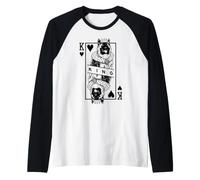 Akita Inu, Roi des cœurs américain, drôle, Amateur de Chiens, Pop Art Manche Raglan