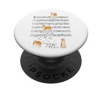 Akita Music Dog Note de Musique Clef Musicien PopSockets PopGrip Adhésif