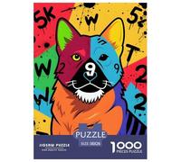 Akita Puzzle 1000 pièces Chien de Compagnie - Puzzle Familial Stimulant, Relaxation Et Défi Mental, Poster Et Boîte Incluse, 38x26cm/1000pcs