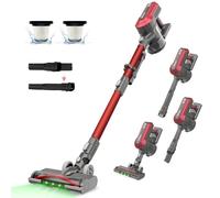 Akitas V10A Aspirateur sans Fil 450W avec Brosse Anti-Enchevêtrement pour Cheveux et Tapis Moteur Numérique BLDC 3 Vitesses 50 Min d’Autonomi Balai Vertical et à Main avec Batterie au Lithium